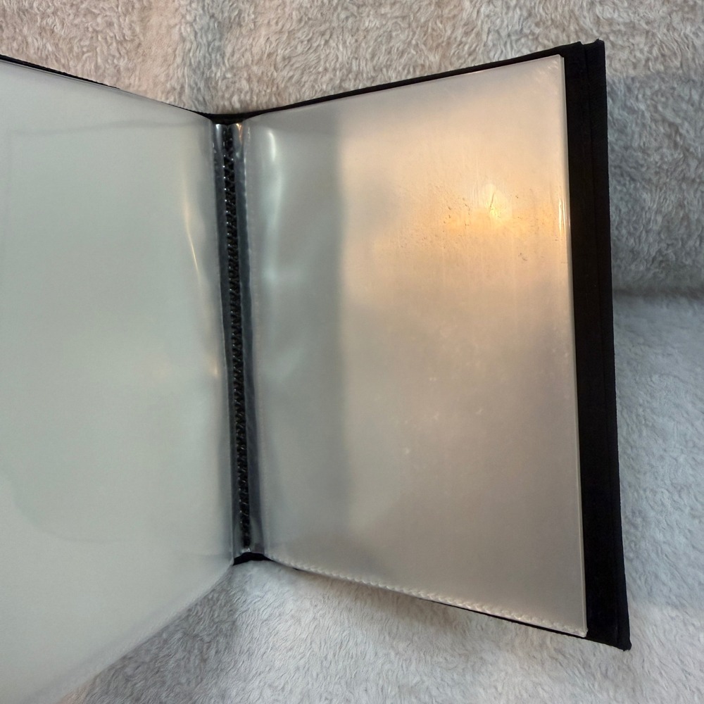 Pottery Barn Mini Photo Album Black Fabric Twill 4x6 Inch Small Picture Book - Picture 3 of 4